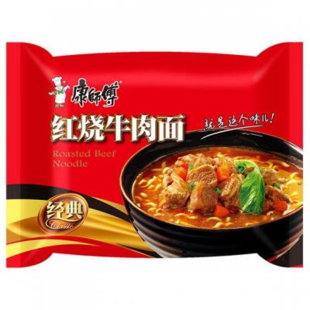 康师傅 红烧牛肉面 袋装 103g  bbd:27/10/2019