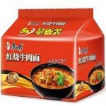 康师傅 红烧牛肉面 经典5入 500g
